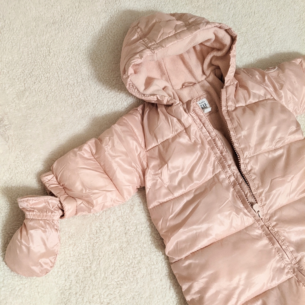 Baby Gap Snow Suit Dusty Pink Size 6-12 months
